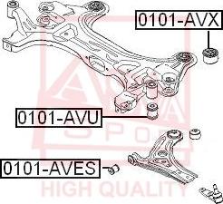 ASVA 1101-AVX - Suspension, bras de liaison droxauto.com