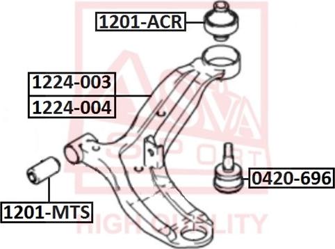 ASVA 1201-ACR - Suspension, bras de liaison droxauto.com