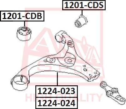 ASVA 1201-CDB - Suspension, bras de liaison droxauto.com