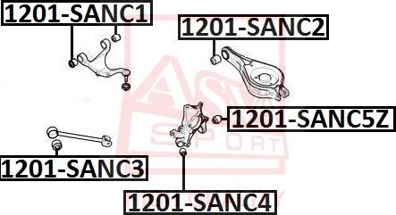 ASVA 1201-SANC5Z - Suspension, bras de liaison droxauto.com