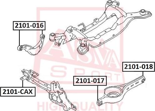 ASVA 2101-CAX - Suspension, bras de liaison droxauto.com