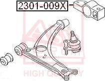 ASVA 2301-009X - Suspension, bras de liaison droxauto.com