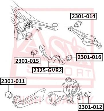 ASVA 2301-012 - Suspension, bras de liaison droxauto.com