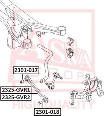 ASVA 2325-GVR1 - Bras de liaison, suspension de roue droxauto.com