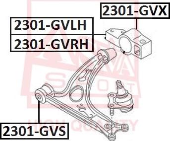 ASVA 2301-GVLH - Suspension, bras de liaison droxauto.com