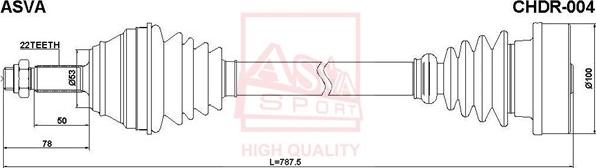 ASVA CHDR-004 - Arbre de transmission droxauto.com