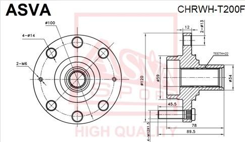 ASVA CHRWH-T200F - Moyeu de roue droxauto.com