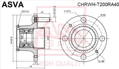 ASVA CHRWH-T200RA40 - Moyeu de roue droxauto.com