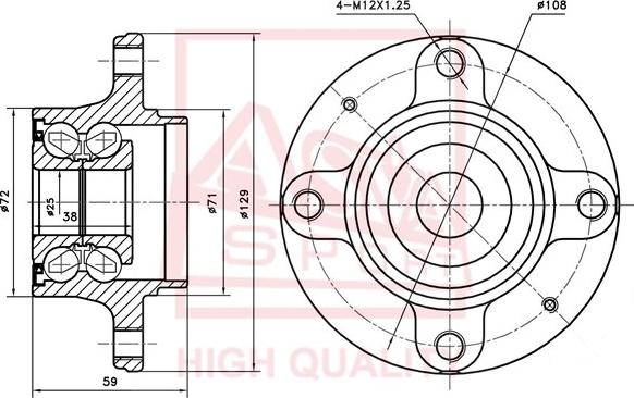 ASVA CTWH-C4R - Moyeu de roue droxauto.com