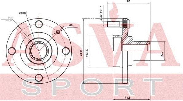 ASVA FTWH-JUF - Moyeu de roue droxauto.com