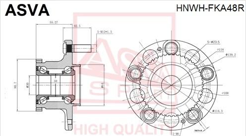 ASVA HNWH-FKA48R - Moyeu de roue droxauto.com