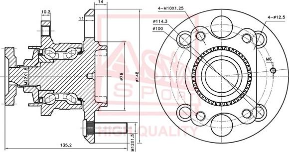 ASVA HYWH-007A47 - Moyeu de roue droxauto.com