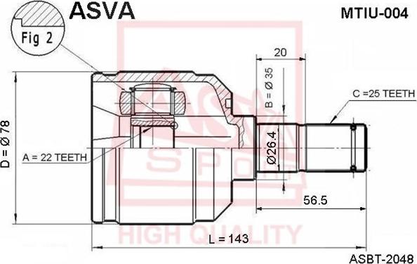 ASVA MTIU-004 - Jeu de joints, arbre de transmission droxauto.com