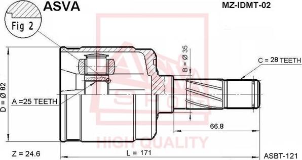 ASVA MZ-IDMT-02 - Jeu de joints, arbre de transmission droxauto.com