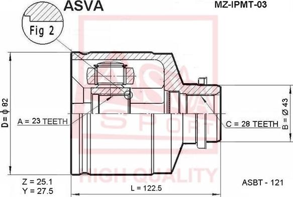 ASVA MZ-IPMT-03 - Jeu de joints, arbre de transmission droxauto.com