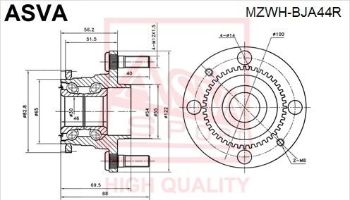 ASVA MZWH-BJA44R - Moyeu de roue droxauto.com