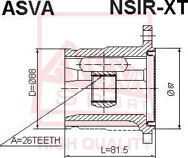 ASVA NSIR-XT - Jeu de joints, arbre de transmission droxauto.com