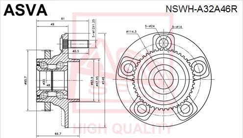 ASVA NSWH-A32A46R - Moyeu de roue droxauto.com