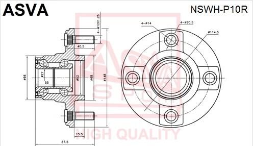 ASVA NSWH-P10R - Moyeu de roue droxauto.com