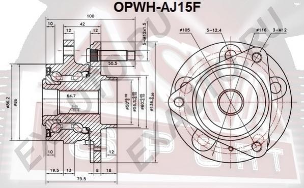 ASVA OPWH-AJ15F - Moyeu de roue droxauto.com