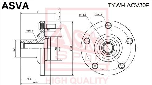 ASVA TYWH-ACV30F - Moyeu de roue droxauto.com