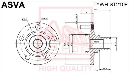 ASVA TYWH-ST210F - Moyeu de roue droxauto.com