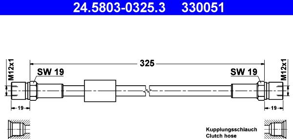 ATE 24.5803-0325.3 - Tuyau d'embrayage droxauto.com