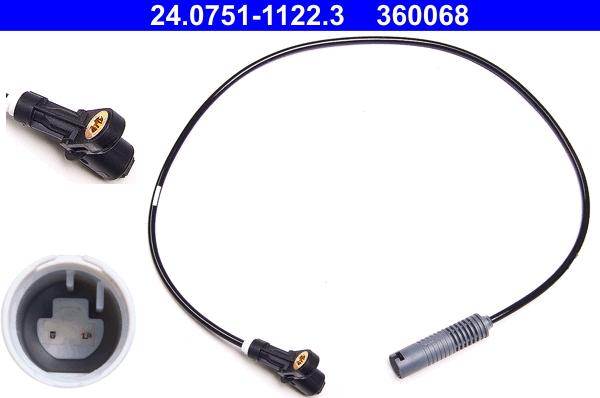 ATE 24.0751-1122.3 - Capteur, vitesse de roue droxauto.com