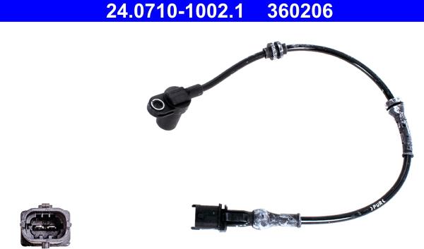 ATE 24.0710-1002.1 - Capteur, vitesse de roue droxauto.com