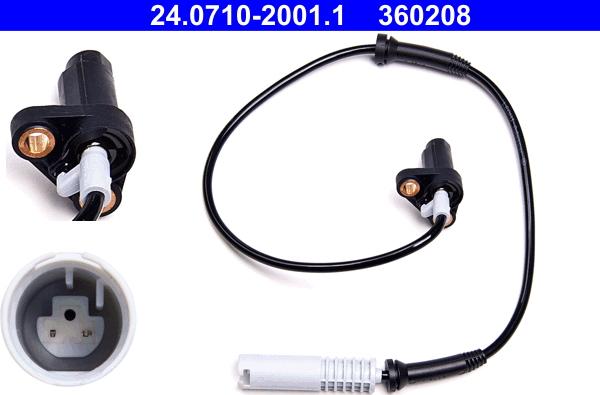 ATE 24.0710-2001.1 - Capteur, vitesse de roue droxauto.com