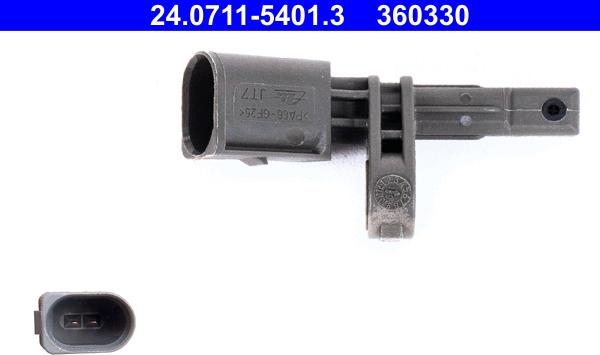 ATE 24.0711-5401.3 - Capteur, vitesse de roue droxauto.com