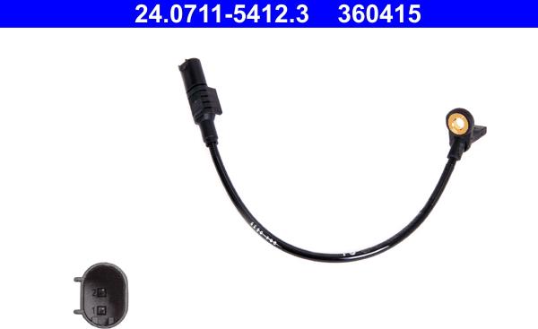 ATE 24.0711-5412.3 - Capteur, vitesse de roue droxauto.com