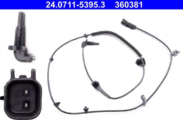 ATE 24.0711-5395.3 - Capteur, vitesse de roue droxauto.com