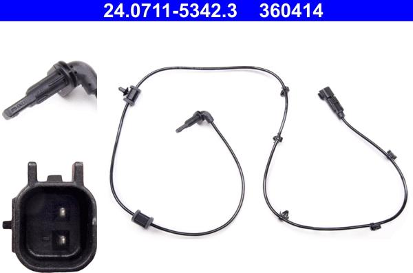 ATE 24.0711-5342.3 - Capteur, vitesse de roue droxauto.com