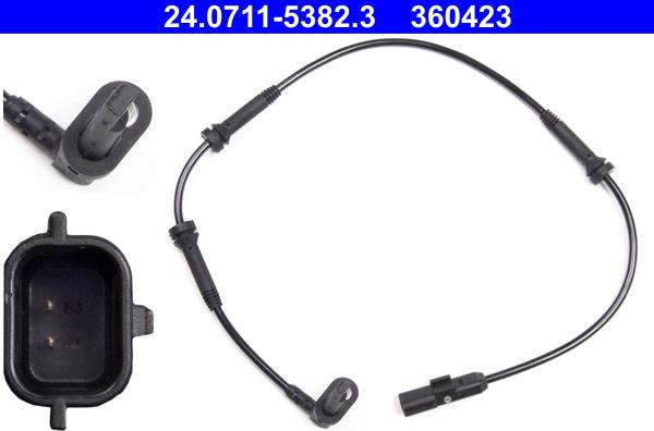 ATE 24.0711-5382.3 - Capteur, vitesse de roue droxauto.com