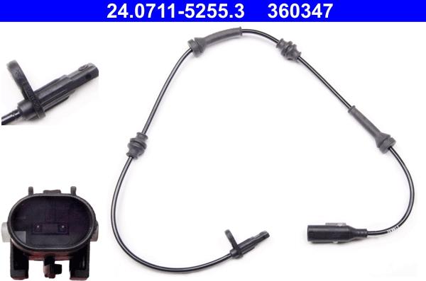 ATE 24.0711-5255.3 - Capteur, vitesse de roue droxauto.com