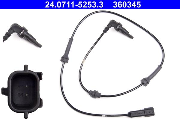 ATE 24.0711-5253.3 - Capteur, vitesse de roue droxauto.com