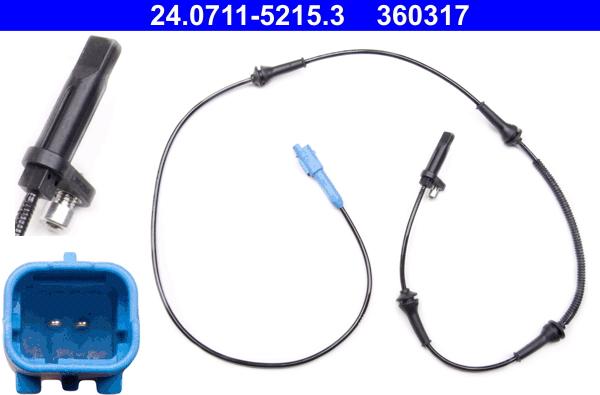 ATE 24.0711-5215.3 - Capteur, vitesse de roue droxauto.com