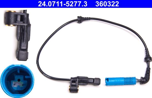 ATE 24.0711-5277.3 - Capteur, vitesse de roue droxauto.com