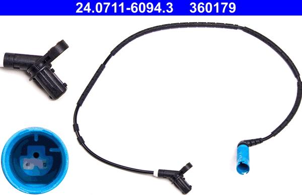 ATE 24.0711-6094.3 - Capteur, vitesse de roue droxauto.com