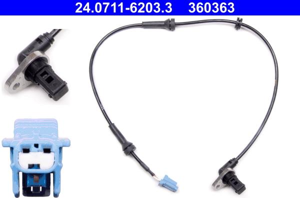 ATE 24.0711-6203.3 - Capteur, vitesse de roue droxauto.com