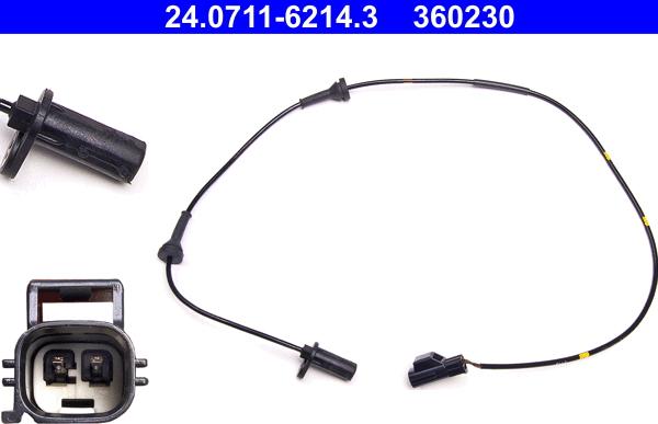 ATE 24.0711-6214.3 - Capteur, vitesse de roue droxauto.com