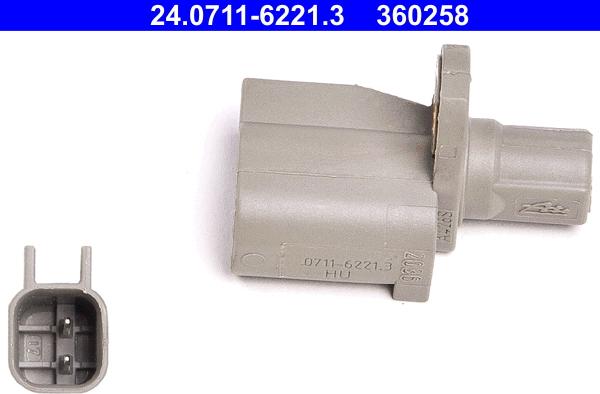 ATE 24.0711-6221.3 - Capteur, vitesse de roue droxauto.com
