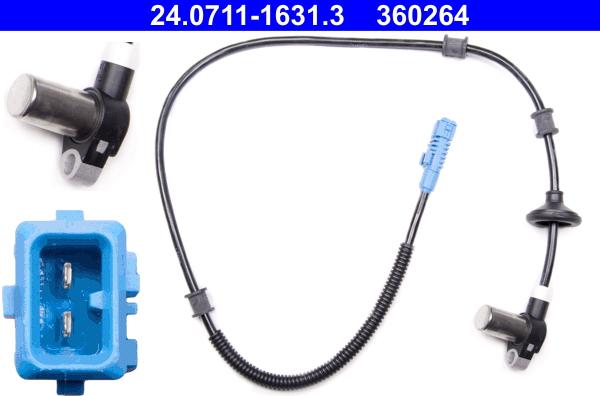 ATE 24.0711-1631.3 - Capteur, vitesse de roue droxauto.com
