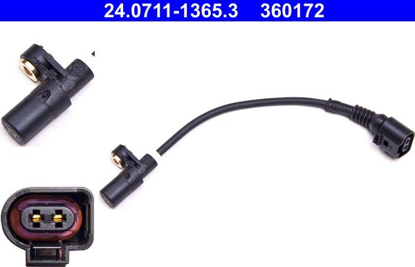 ATE 24.0711-1365.3 - Capteur, vitesse de roue droxauto.com