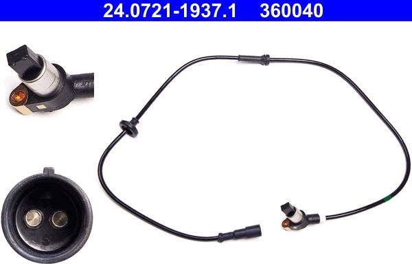 ATE 24.0721-1937.1 - Capteur, vitesse de roue droxauto.com