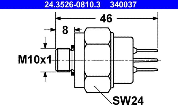 ATE 24.3526-0810.3 - Interrupteur des feux de freins droxauto.com