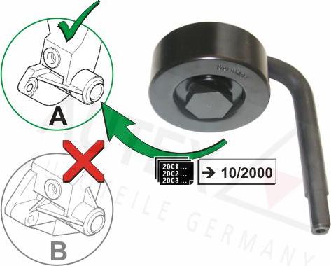 Autex 654462 - Poulie renvoi / transmission, courroie trapézoïdale à nervures droxauto.com