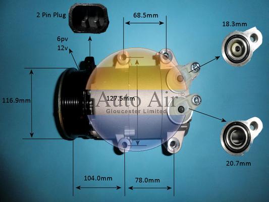 Auto Air Gloucester 14-9763P - Compresseur, climatisation droxauto.com