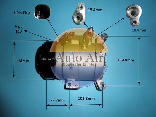 Auto Air Gloucester 14-0801P - Compresseur, climatisation droxauto.com